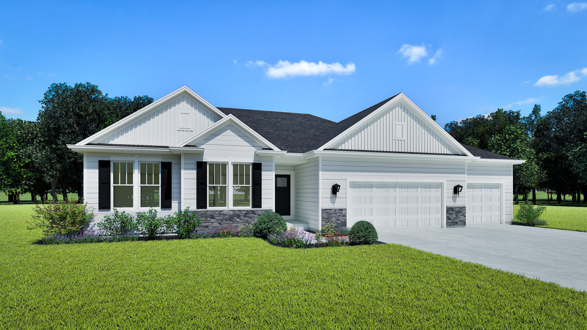 Rosebud Home Model Rendering Stepping Stone Homes Wisconsin