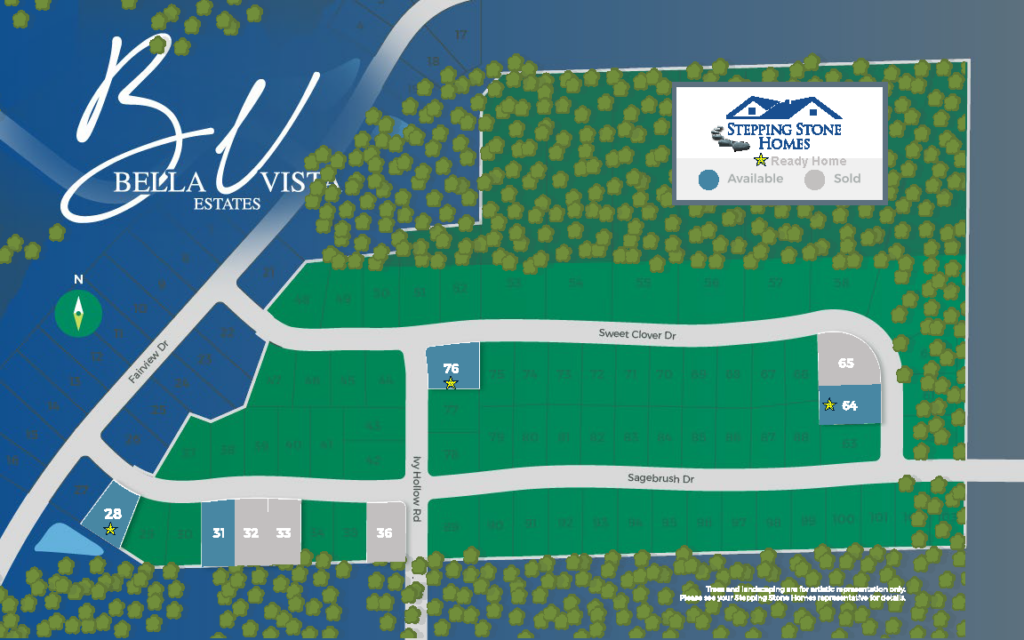 Bella Vista Estates New Home Community Map in Menomonee Falls WI