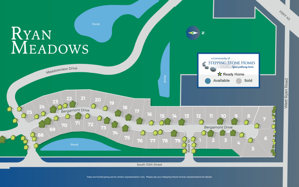 Ryan Meadows Map New Home Community in Franklin WI