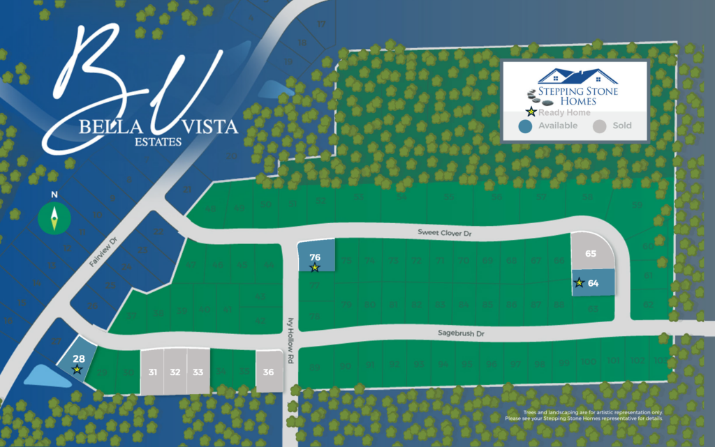 Bella Vista Estates New Home Community Map in Menomonee Falls WI