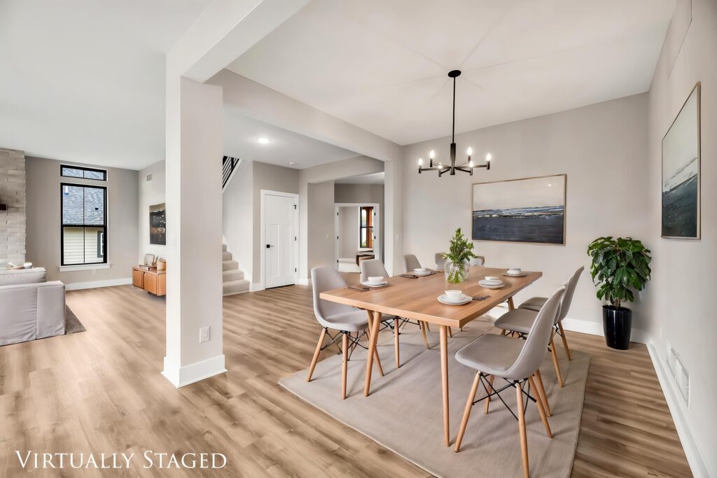 The Jude Two-Story Home Plan Dining Room Virtually Staged