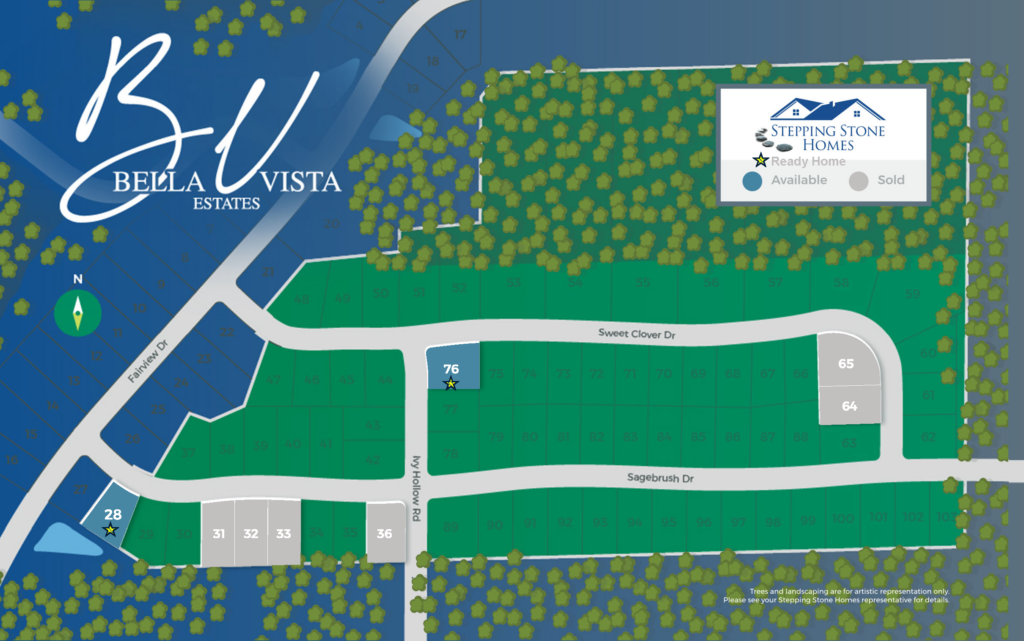 Bella Vista Estates New Home Community Map in Menomonee Falls WI