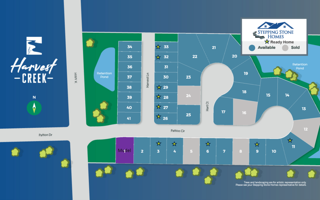Harvest Creek New Home Community Map in Hartford Wisconsin by Stepping Stone Homes