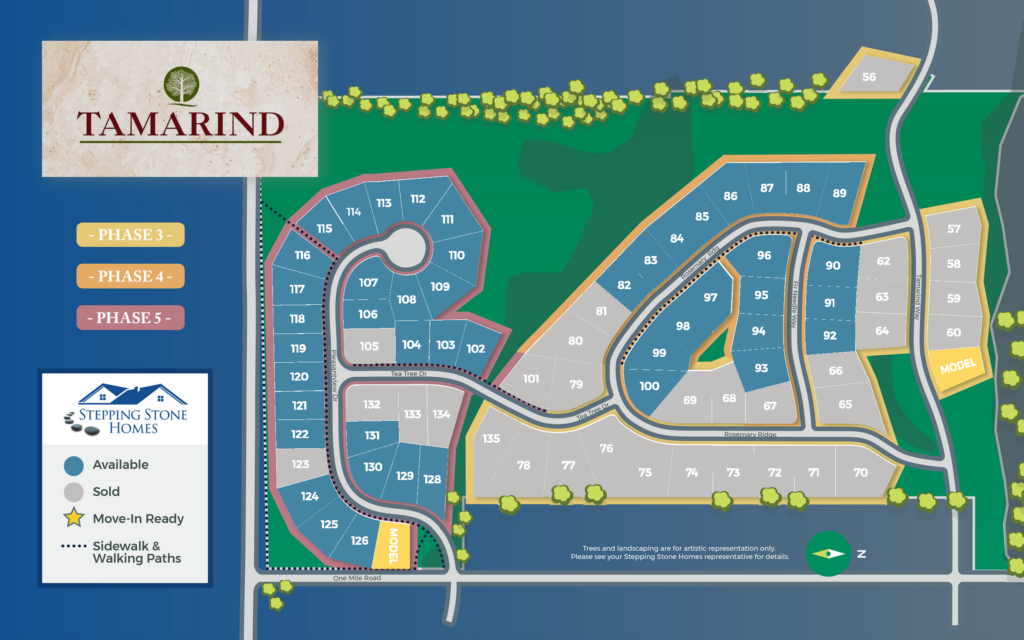 Tamarind Map New Home Community in Menomonee Falls Wisconsin