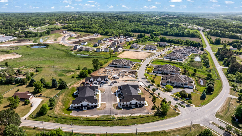 Aerial View of the Edgewood Meadows Condos in Mukwonago WI