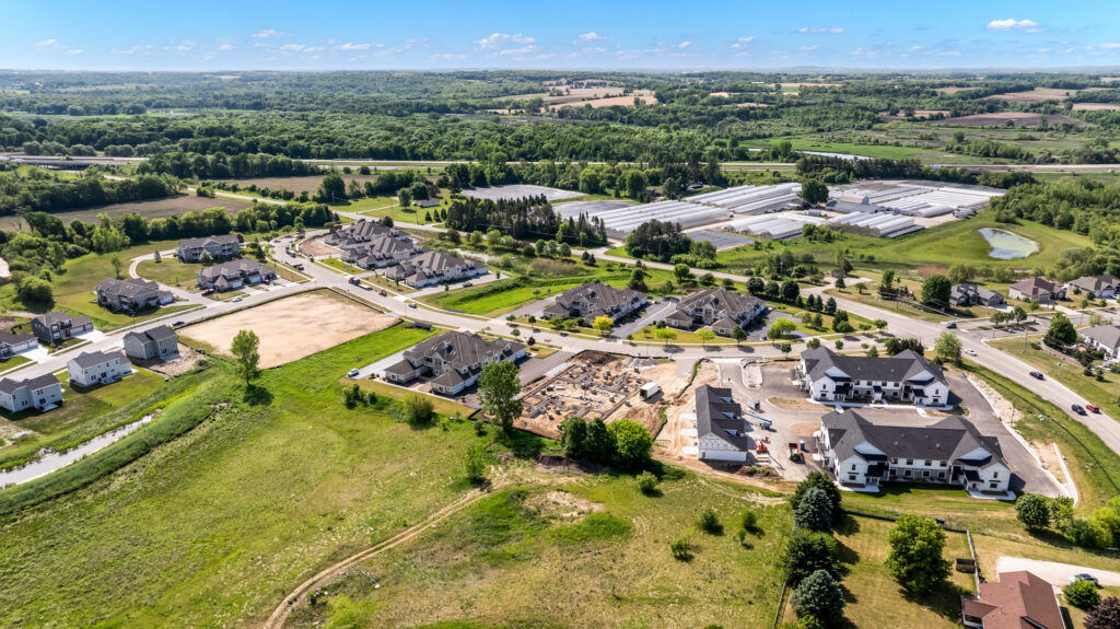 Aerial View of the Edgewood Meadows Condos in Mukwonago WI