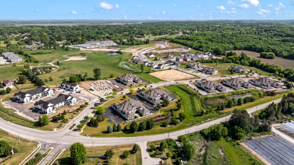 Aerial View of the Edgewood Meadows Condos in Mukwonago WI