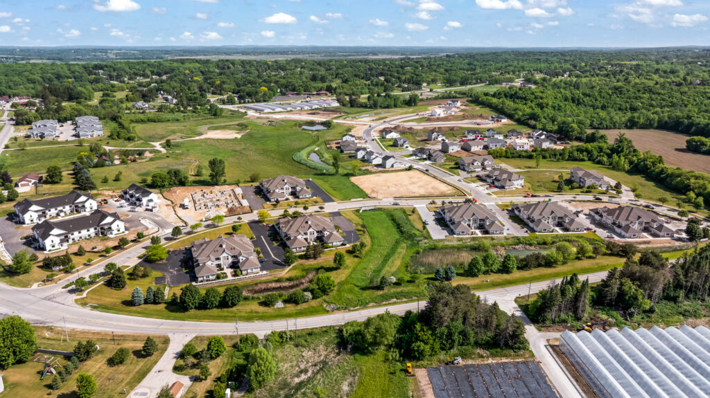 Aerial View of the Edgewood Meadows Condos in Mukwonago WI