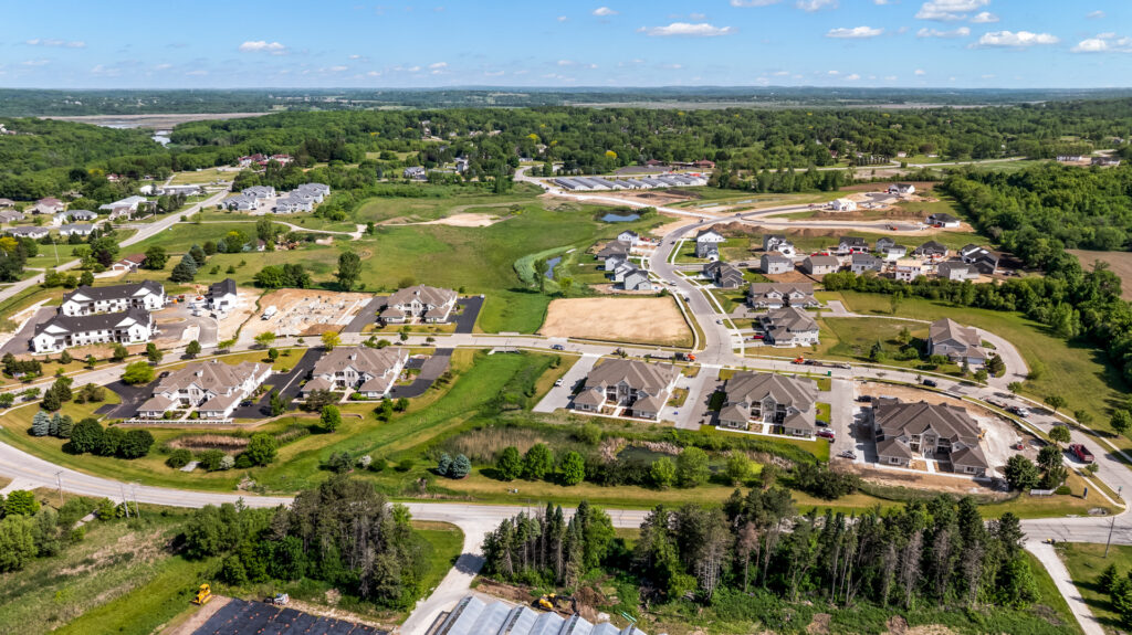 Aerial View of the Edgewood Meadows Condos in Mukwonago WI