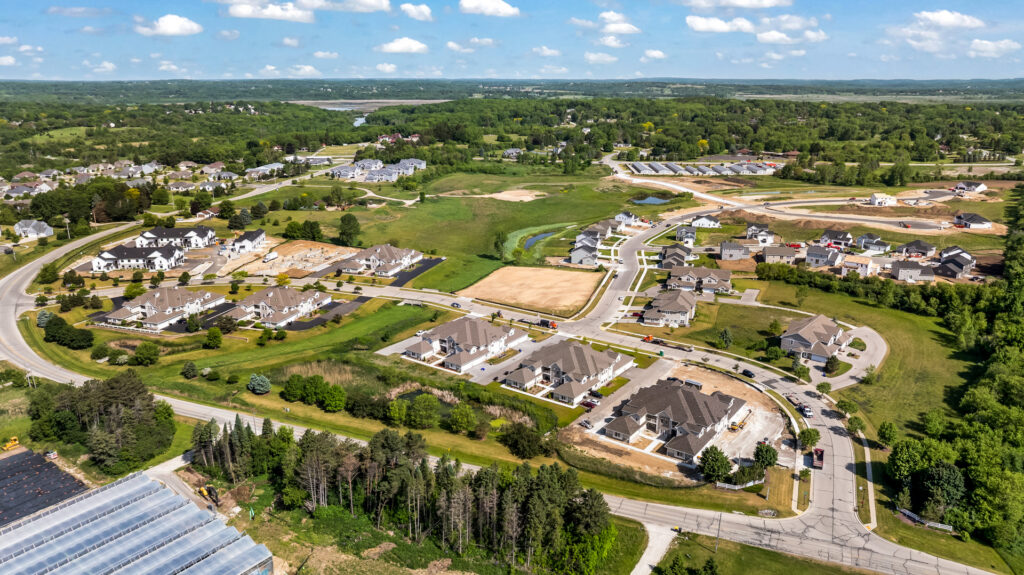 Aerial View of the Edgewood Meadows Condos in Mukwonago WI