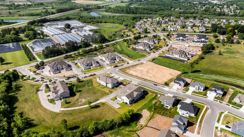 Aerial View of the Edgewood Meadows Condos in Mukwonago WI