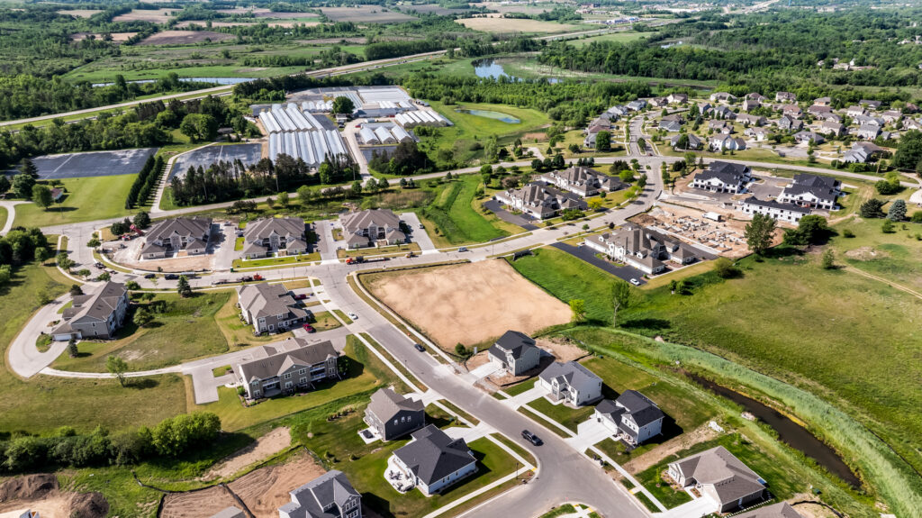 Aerial View of the Edgewood Meadows Condos in Mukwonago WI