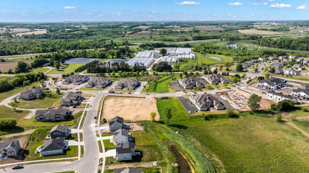 Aerial View of the Edgewood Meadows Condos in Mukwonago WI
