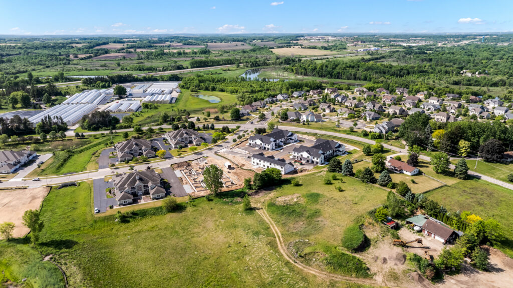 Aerial View of the Edgewood Meadows Condos in Mukwonago WI