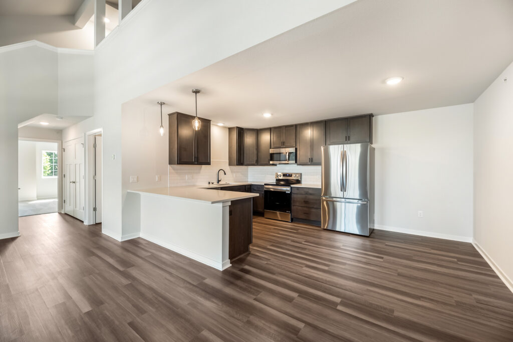 Edgewood Meadows Upper Condo Kitchen by Stepping Stone Homes