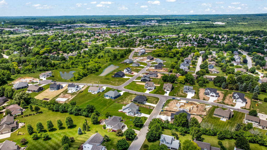 Aerial View of Heritage Park North in Germantown WI