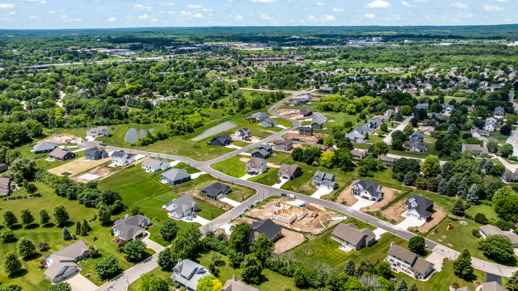 Aerial View of Heritage Park North in Germantown WI