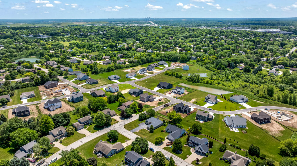 Aerial View of Heritage Park North in Germantown WI