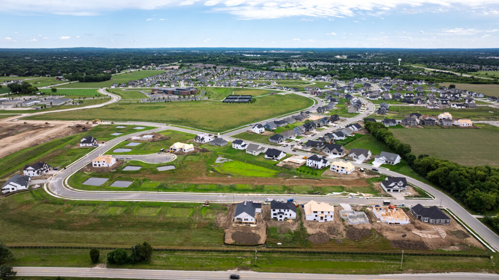 Aerial View of Prairie Creek Ridge in Oconomowoc WI