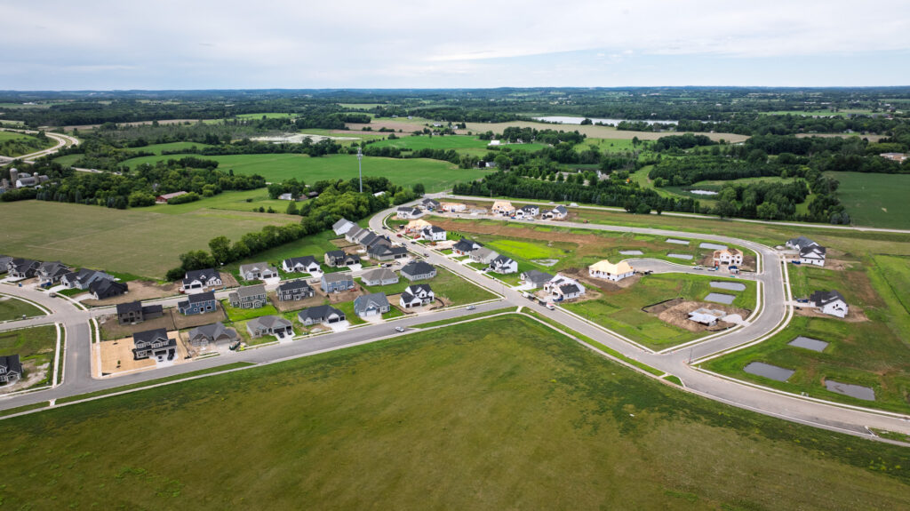 Aerial View of Prairie Creek Ridge in Oconomowoc WI