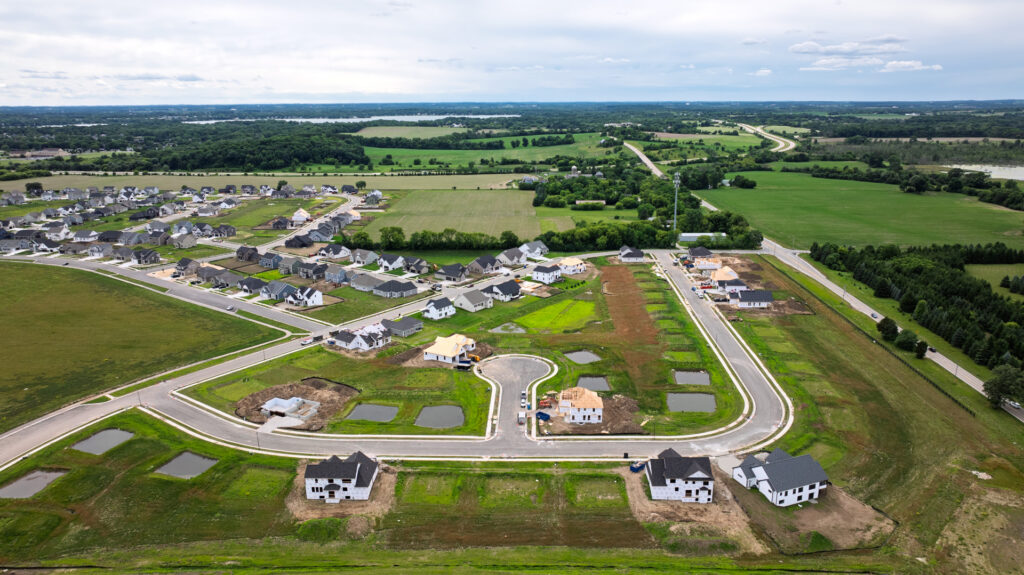 Aerial View of Prairie Creek Ridge in Oconomowoc WI