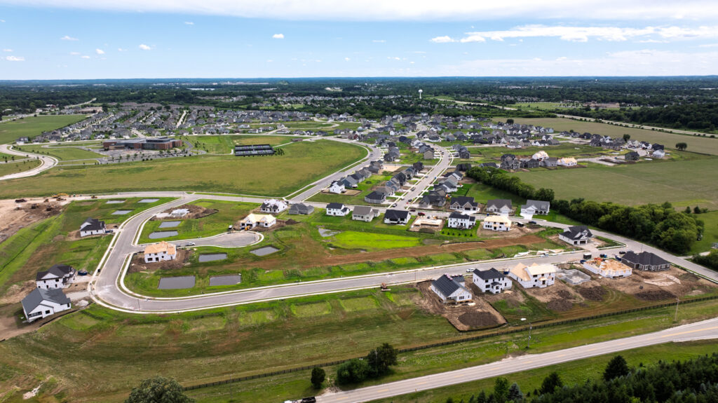 Aerial View of Prairie Creek Ridge in Oconomowoc WI