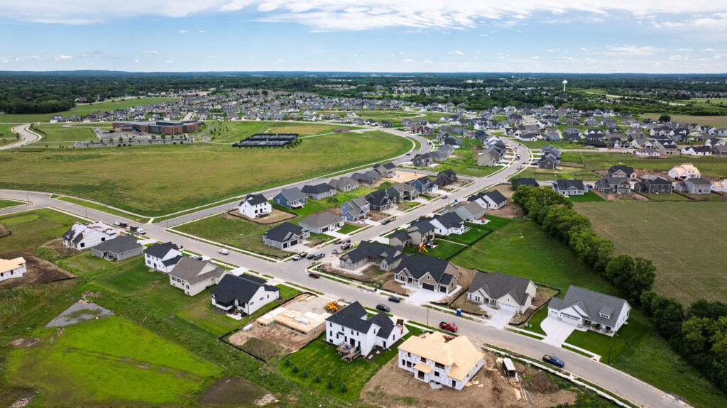 Aerial View of Prairie Creek Ridge in Oconomowoc WI