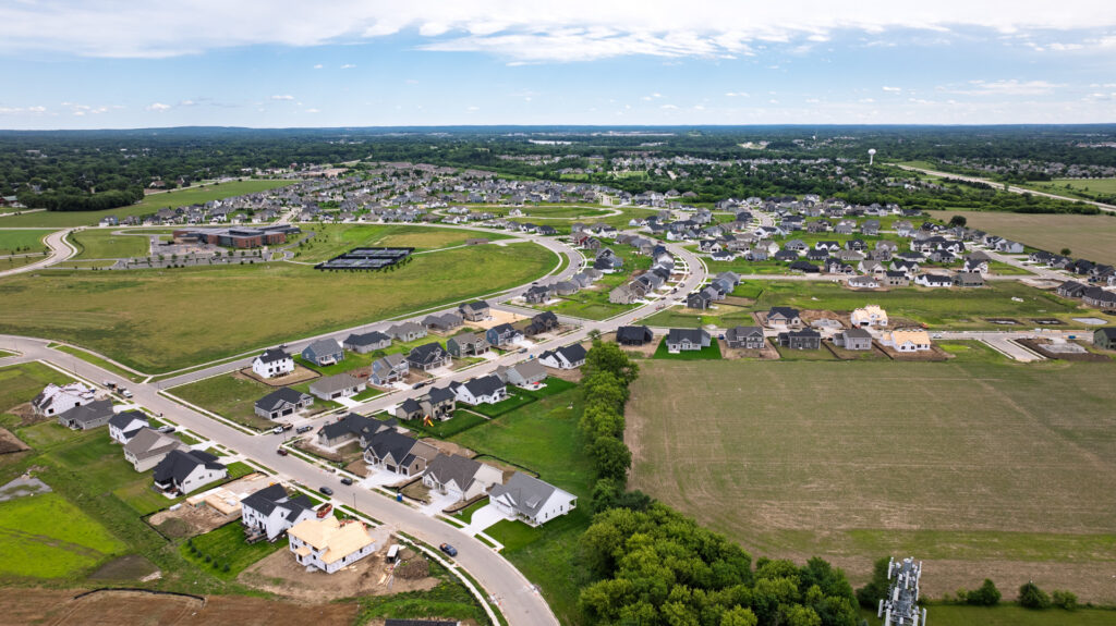Aerial View of Prairie Creek Ridge in Oconomowoc WI