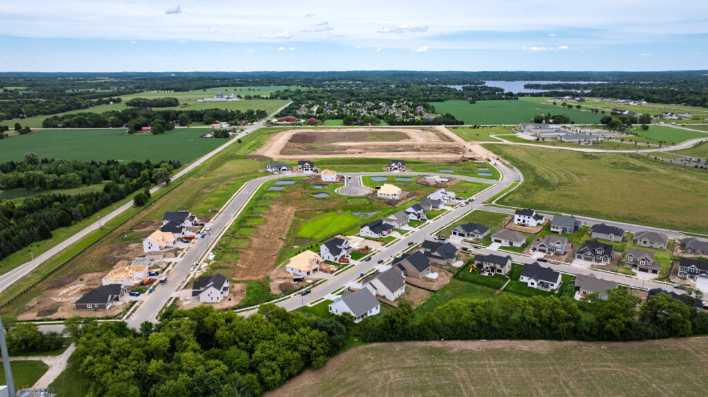 Aerial View of Prairie Creek Ridge in Oconomowoc WI