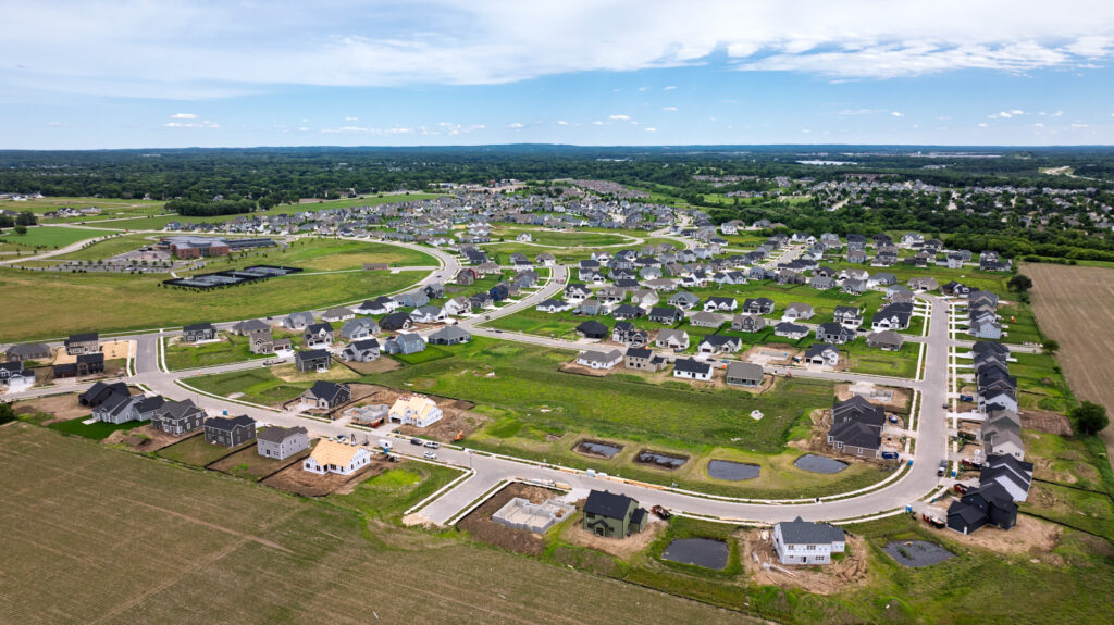 Aerial View of Prairie Creek Ridge in Oconomowoc WI