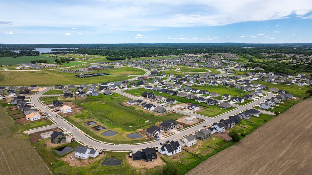 Aerial View of Prairie Creek Ridge in Oconomowoc WI