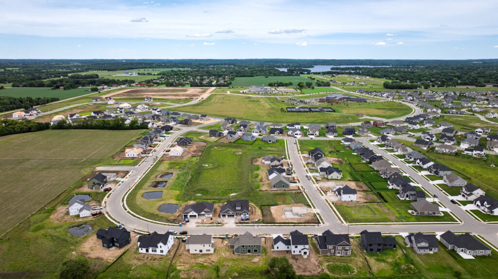 Aerial View of Prairie Creek Ridge in Oconomowoc WI