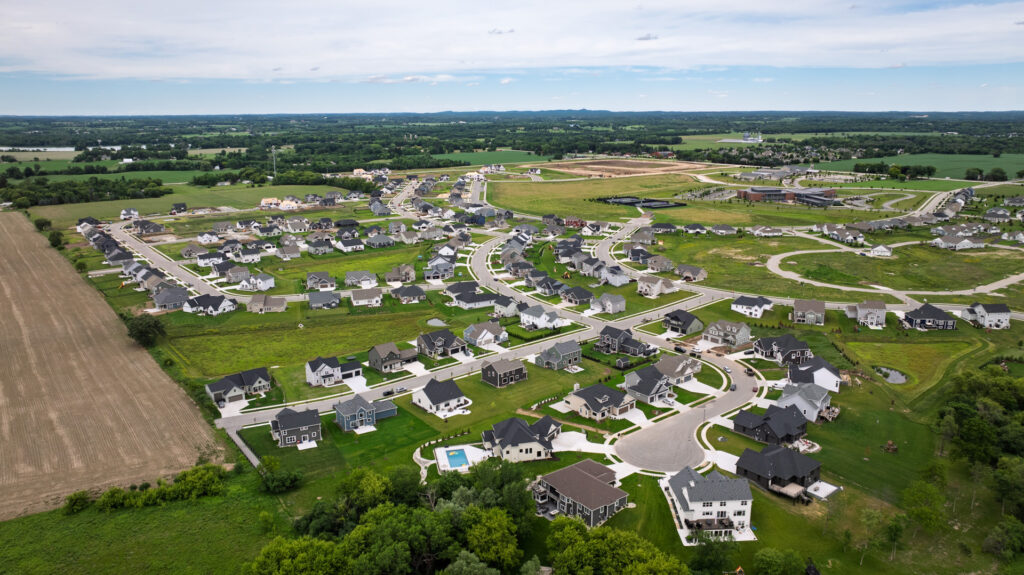Aerial View of Prairie Creek Ridge in Oconomowoc WI