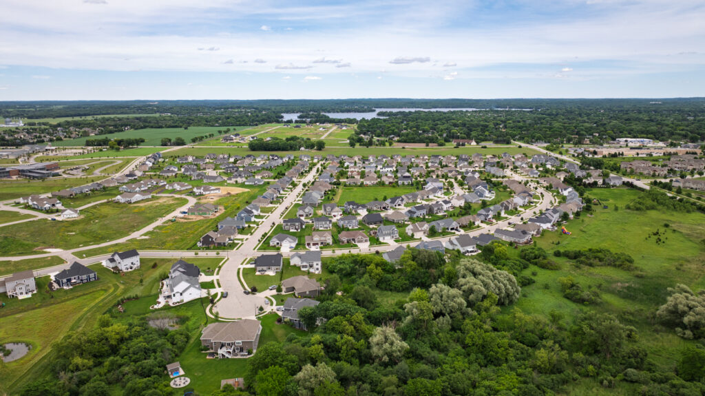 Aerial View of Prairie Creek Ridge in Oconomowoc WI