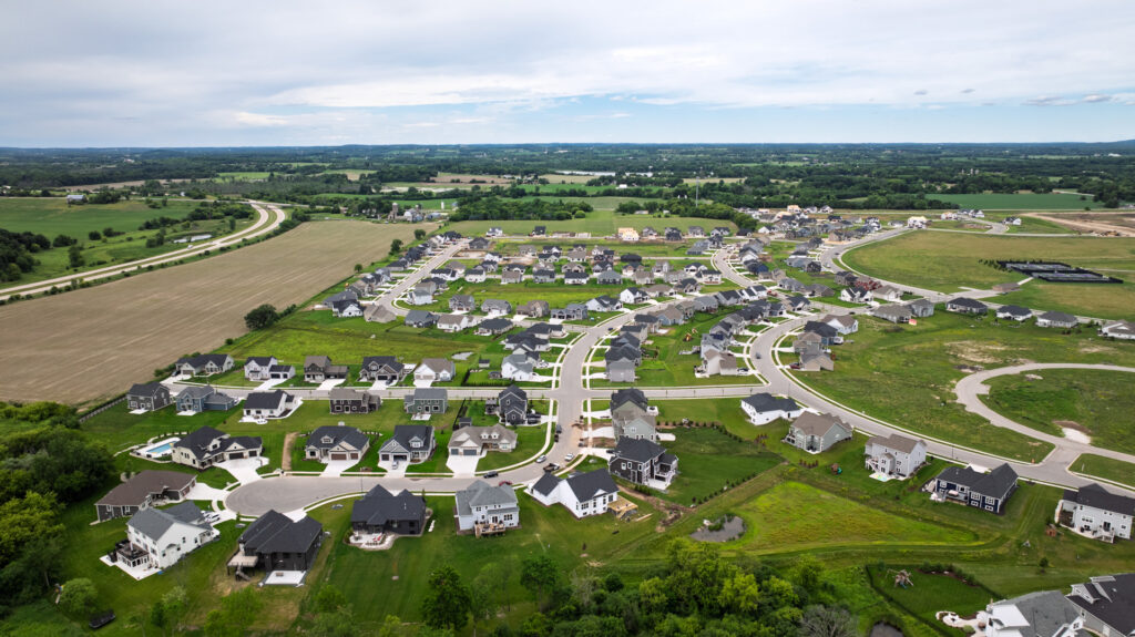 Aerial View of Prairie Creek Ridge in Oconomowoc WI