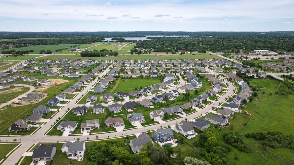 Aerial View of Prairie Creek Ridge in Oconomowoc WI