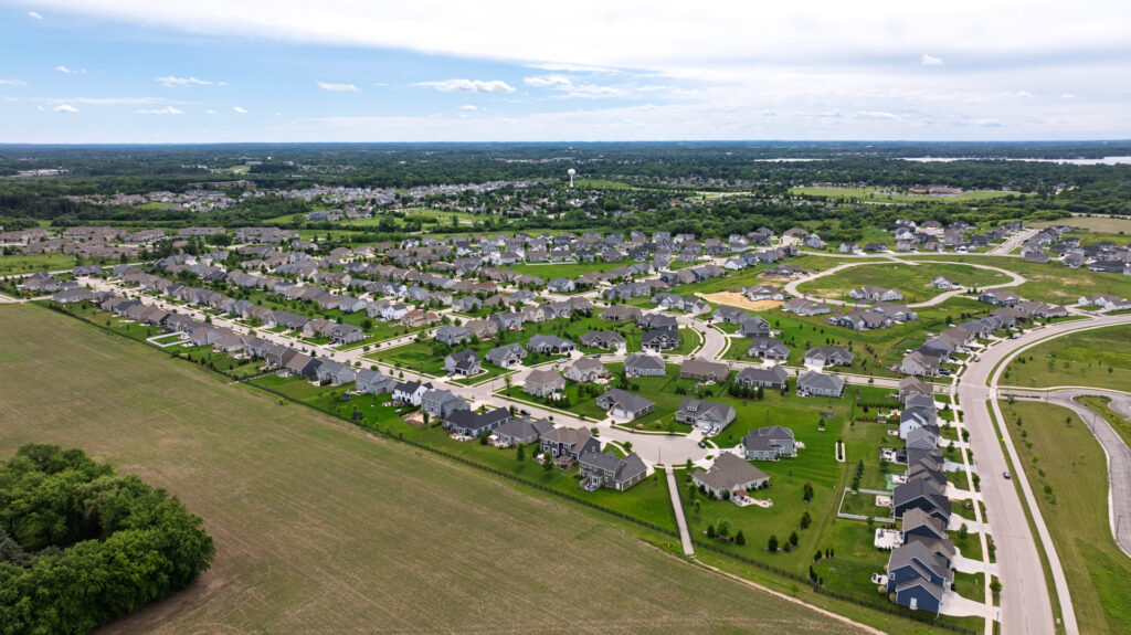 Aerial View of Prairie Creek Ridge in Oconomowoc WI