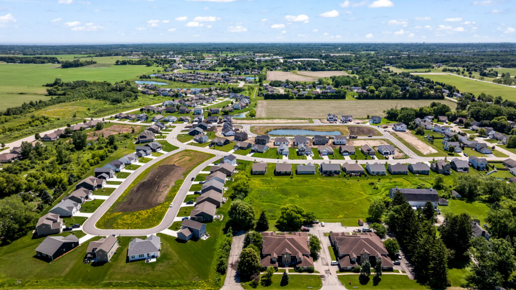 Aerial View of Prairie Pathways in Franksville WI