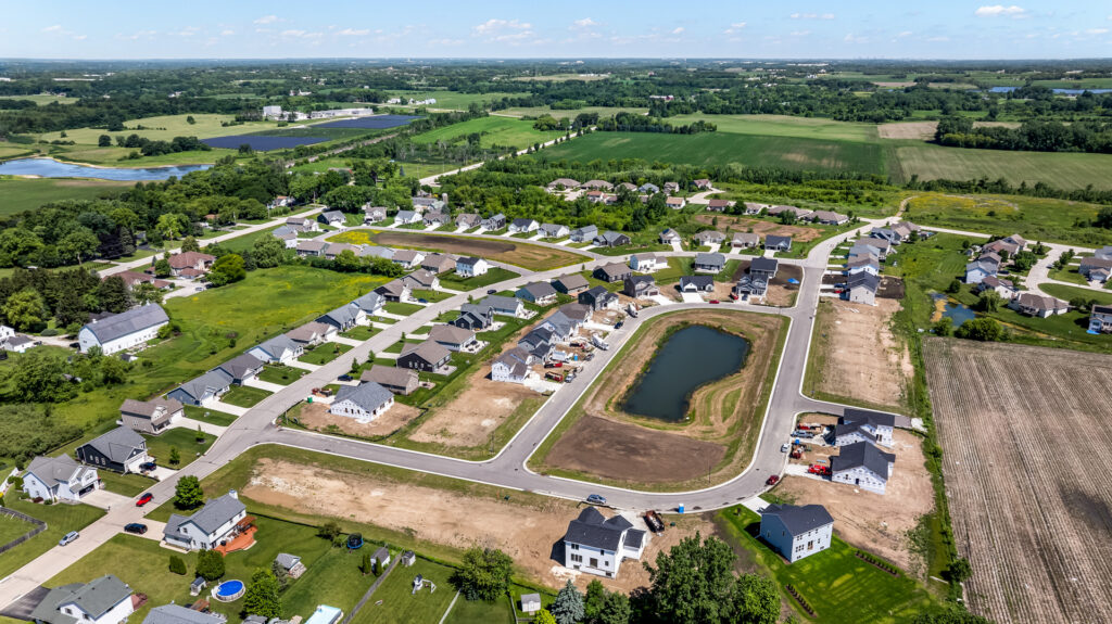 Aerial View of Prairie Pathways in Franksville WI