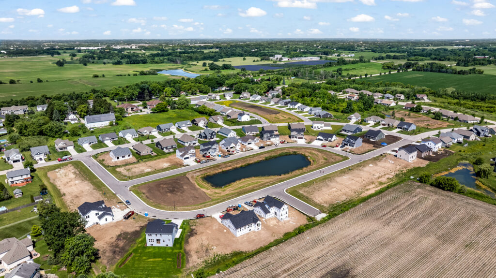 Aerial View of Prairie Pathways in Franksville WI