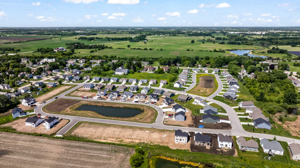 Aerial View of Prairie Pathways in Franksville WI