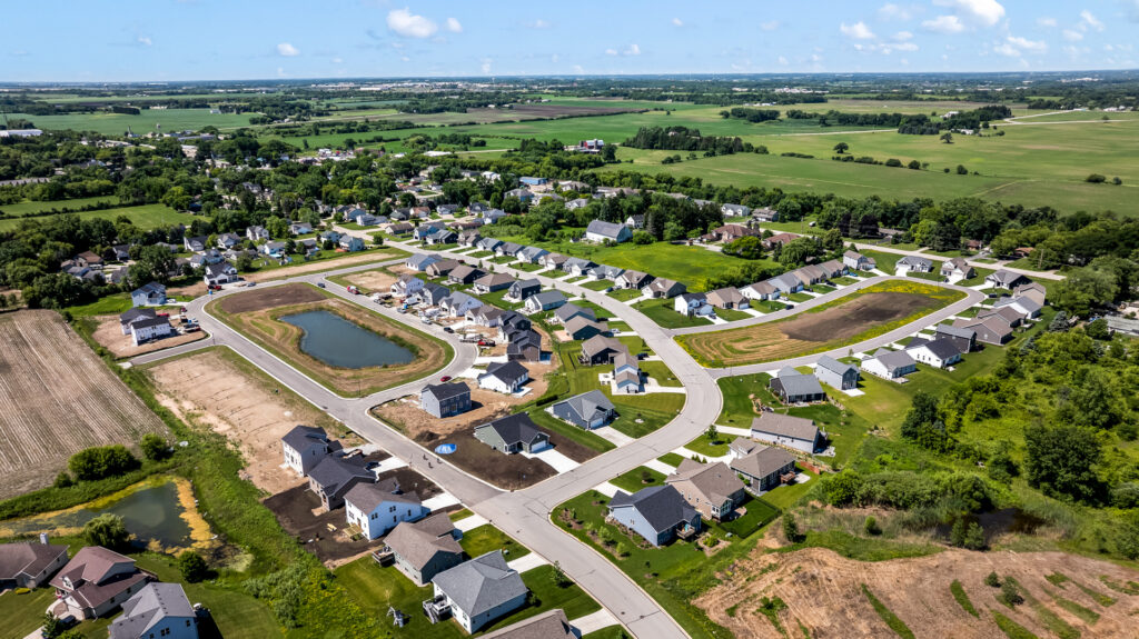 Aerial View of Prairie Pathways in Franksville WI