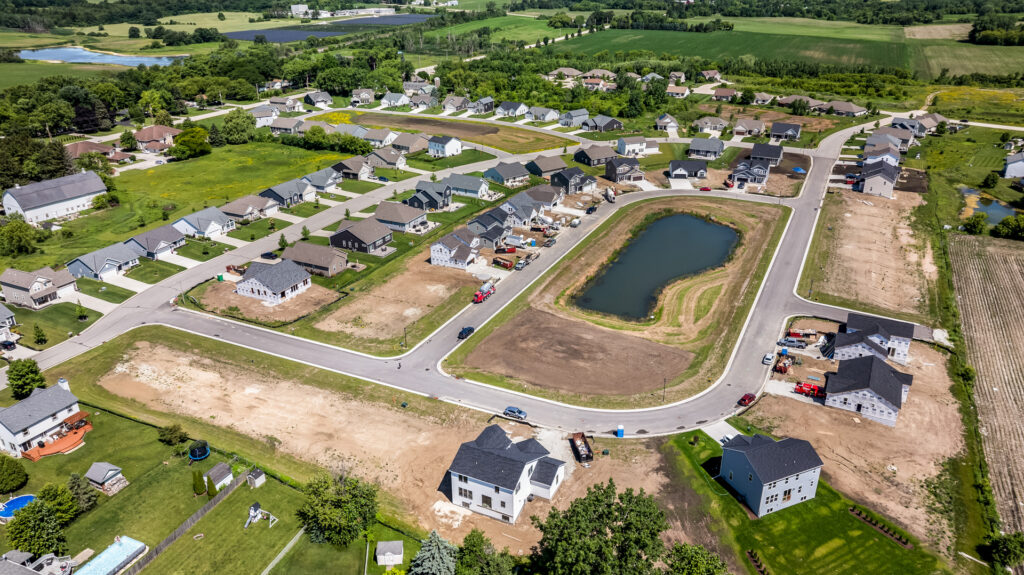Aerial View of Prairie Pathways in Franksville WI