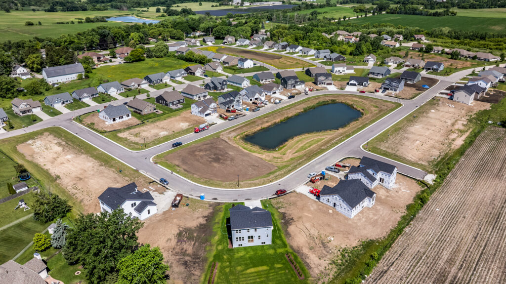 Aerial View of Prairie Pathways in Franksville WI