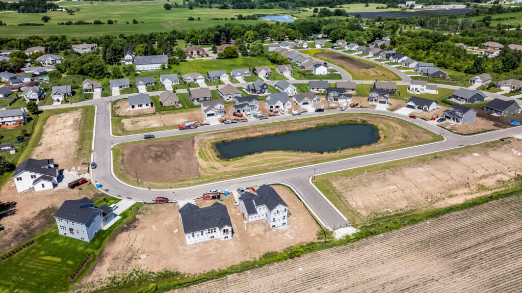 Aerial View of Prairie Pathways in Franksville WI