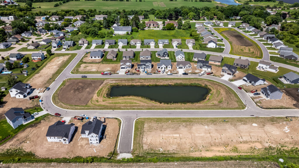 Aerial View of Prairie Pathways in Franksville WI