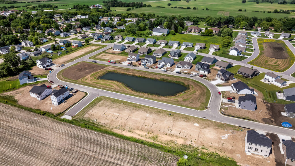 Aerial View of Prairie Pathways in Franksville WI
