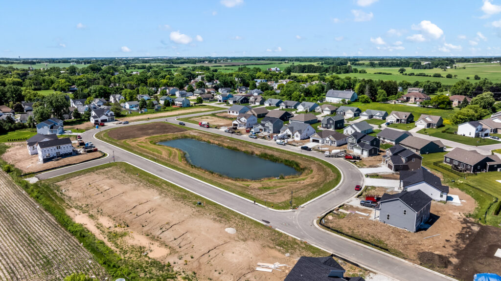 Aerial View of Prairie Pathways in Franksville WI