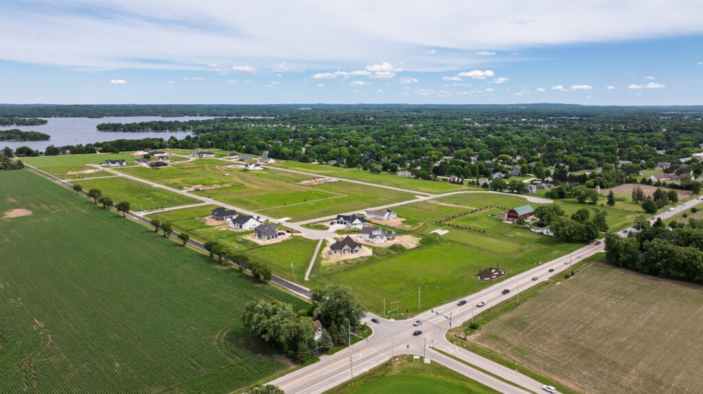 Aerial View of Snyder Farm in Oconomowoc WI