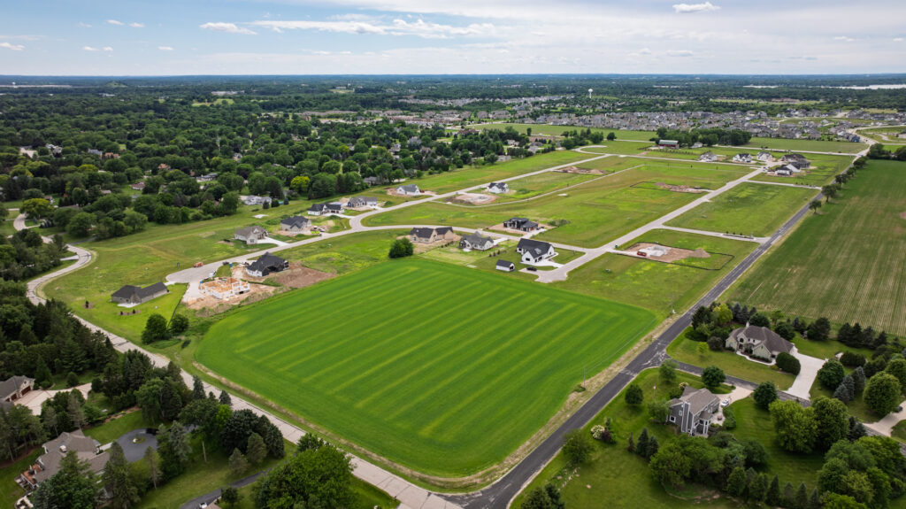 Aerial View of Snyder Farm in Oconomowoc WI